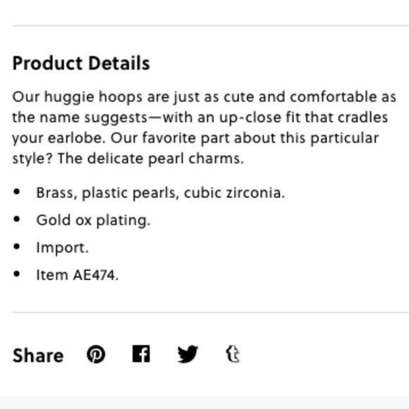 J. Crew Pearl Charm Huggie Hoops - Picture 2 of 4